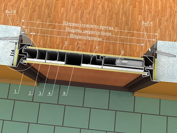 Схема дверного блока Н-10М